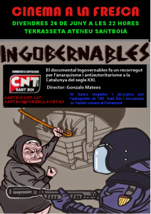 cartell Ingovernables CNT Sant Boi